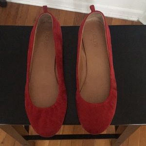 J.Crew Velvet Flats